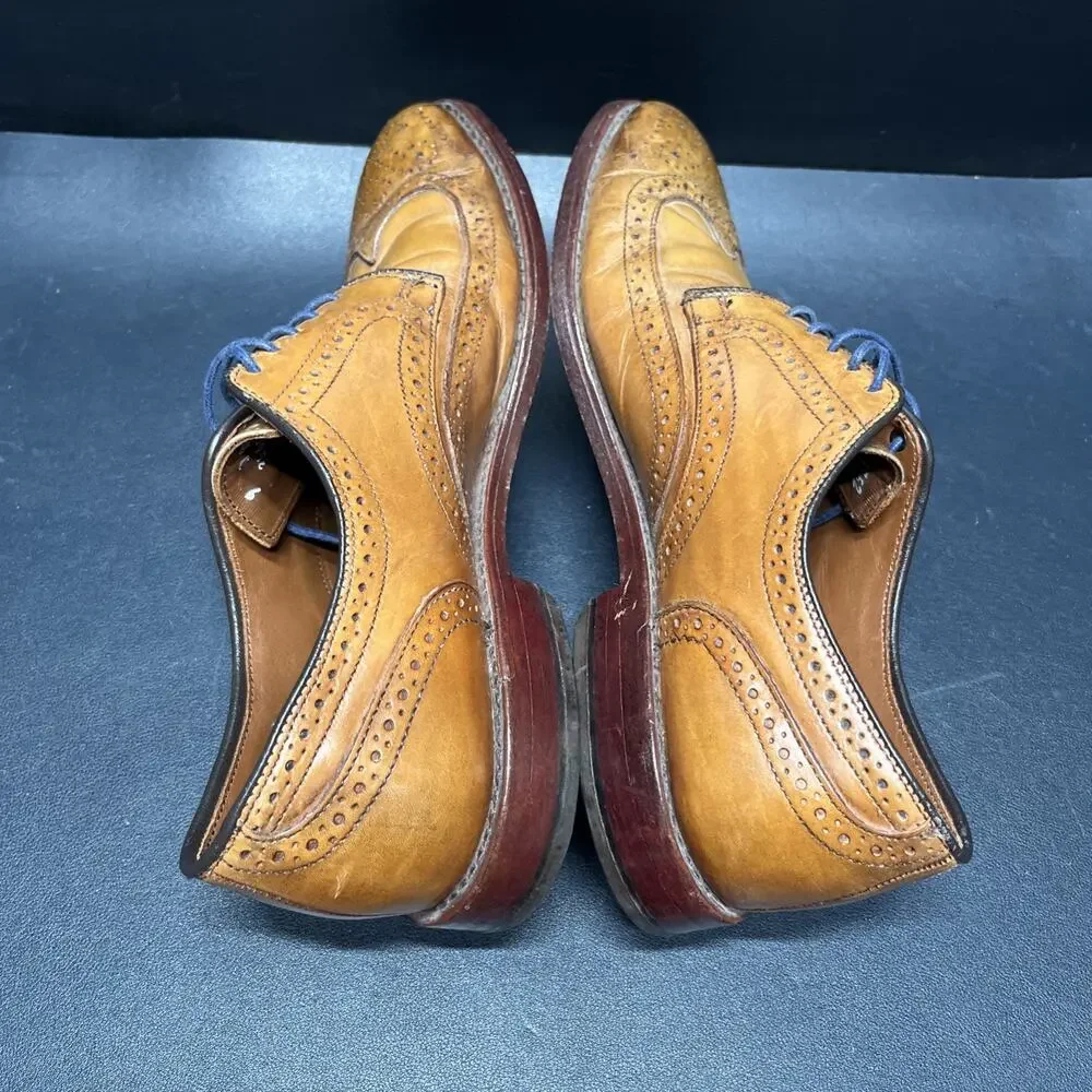 Allen Edmonds Players Shoe Walnut Wingtip Oxford Shoes 9752 Mens Size 9 D